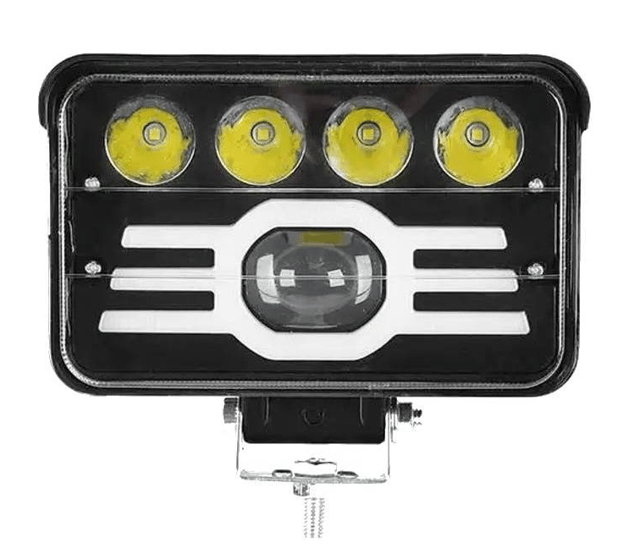 Proiector led auto dreptunghiular 3 INCH bicolor alb si galben pozitii si lupe 78W